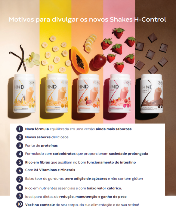 Shake H Control sabores Hinode - 450 g